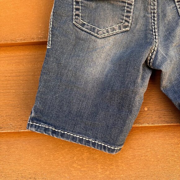 Girls Cherokee Denim Shorts L 10/12 With Rhinestone Back Pockets Adjustable Wais - Picture 10 of 13